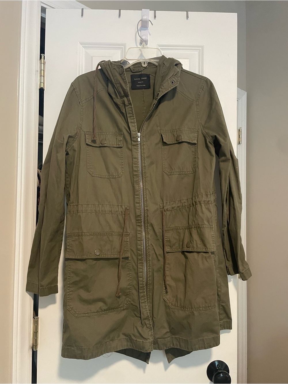 Love Tree Olive Utility Jacket